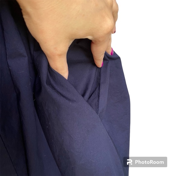 Gap V-Neck Cami Midi Dress Navy Size SP - Picture 10 of 14